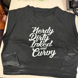 NEW ironpanda Black Graphic Crop Top